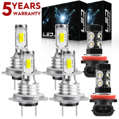 For Mercedes-Benz E350 E320 E550 6x White LED Headlight + Fog Light Bulbs Kit BY - Image 1 of 4