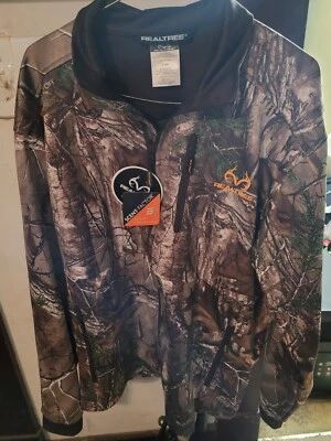 Realtree Xtra Men's Zip Up Hunting Jacket L Scent Inhibitor & Waterproof New - Image 1 of 4