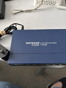 NETGEAR ProSafe 8 Port 10/100 Mbps POE Fast Ethernet Switch FS108 V2 - WORKS - Picture 1 of 4