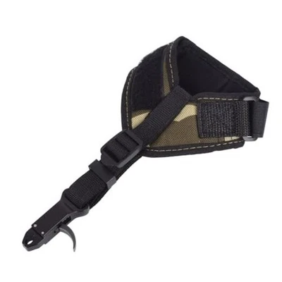 Compound Bow Release Adjustable Archery Camo Wrist Strap Trigger Caliper Left  - Image 1 of 4