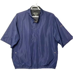Dry Joys by Footjoy Mens Short Sleeve Rain Wind Jacket Golf Size XL Navy Blue - Picture 1 of 10