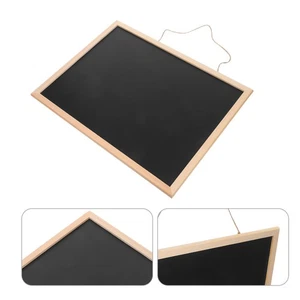  Lanyard Wooden Chalkboard for Wall Hanging Blackboard Sign 40x30cm Rustic - Picture 1 of 12