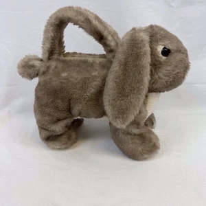 Plushies Lop Eared Rabbit Bunny Handbag Purse Zipper Children Toy Plush - Picture 1 of 10