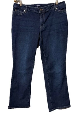 Jeans jeans feminino 24/7 cintura média bootcut azul tamanho 16W pequeno - Imagem 1 de 4