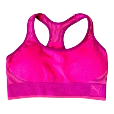 NWOT Puma Women’s Seamless Sports Yoga Workout Bra in hot pink size Sm - Image 1 of 4