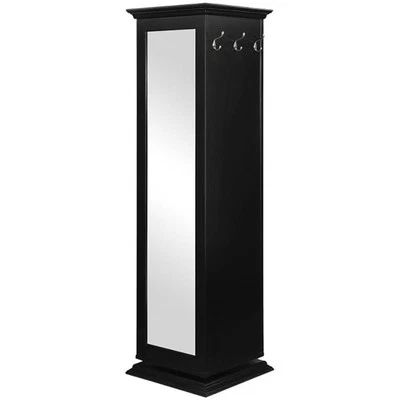 Gabinete de acento giratorio de madera de 5 estantes Coaster con tablero de corcho en negro Foto 1 de 4