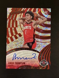 2023-24 Panini Revolution Rookie Autographs #RA-ATR Amen Thompson RC Rockets - Picture 1 of 10