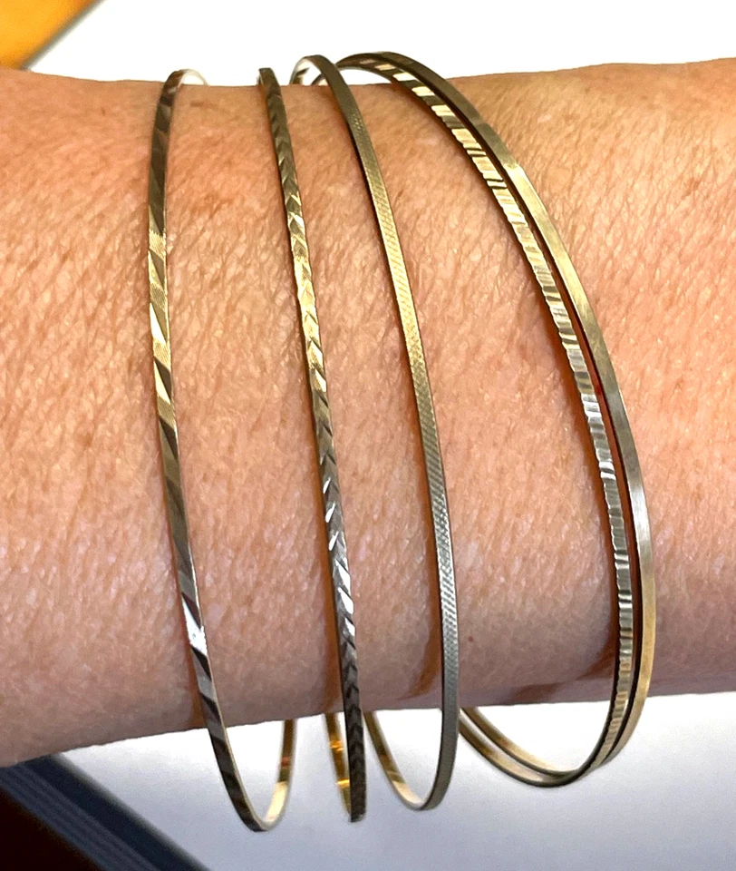 333 Gold 8 K Gelbgold 5 in 1 Armreifen Armreif Armschmuck klassisch elegant - Bild 1 von 4