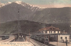 Schweiz - BRIG Brigue (VS) Ankunft eines Zuges - Bahnhof - Verlag Jullien Frères - Picture 1 of 2