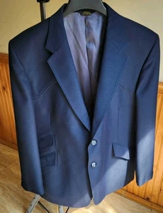 Levi's Blazer Sport Coat Western Yoke Navy Two button Size 46R Vintage *Note - Picture 1 of 8