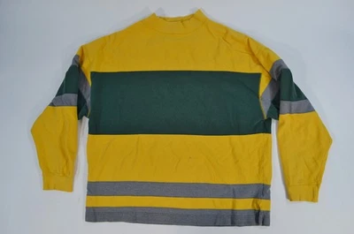 Camisa Pullover Grande Vintage Gap Años 90 Dorado Amarillo Verde Gris Rayas Foto 1 de 4