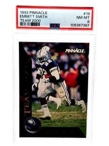 1992 Pinnacle Team 2000 Emmitt Smith #19 Graded PSA 8 Epic Rare Bargain - Picture 1 of 3