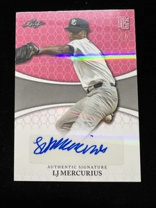 2022 LEAF PERFECT GAME NATIONAL SHOWCASE LJ MERCURIUS 1/1 AUTO - Picture 1 of 4