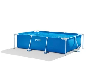 Intex 9ft 10in X 6ft 6in X 29 1/2in Rectangular Frame Above Ground Pool Blue - Picture 1 of 3