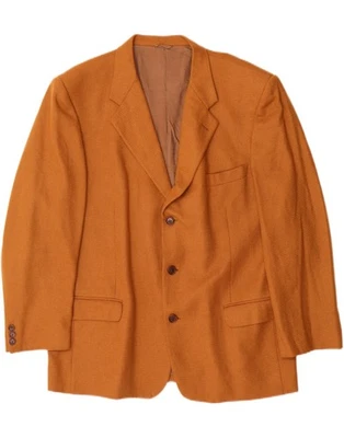 VINTAGE Mens 3 Button Blazer Jacket IT 56 3XL Brown Cashmere BV05 - Image 1 of 3