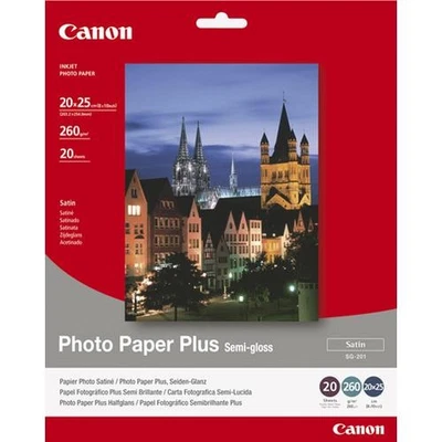 Canon SG-201 Semi-Gloss Photo Paper Plus 8x10inch - 20 Sheets - Image 1 of 3