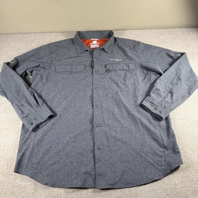 Columbia Titanium Shirt Mens XL Gray Omni-Freeze Zero Long Sleeve Button Down - Image 1 of 4