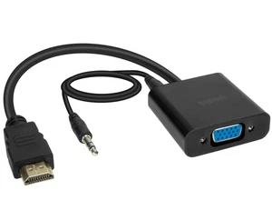 HQ HDMI zu VGA Adapter Audio + Video-Kabel Konverter PC Laptop TV HDTV Full-HD - Bild 1 von 3