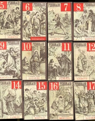LOTTO-12 ANTICHI SANTINI a CALENDARIO-ORIGINALI - Imagen 1 de 2
