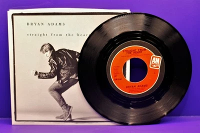 BRYAN ADAMS  Straight From The Heart  45 RPM w/PS  A&M 2536  NM/UNPLAYED — 第 1/2 张图片