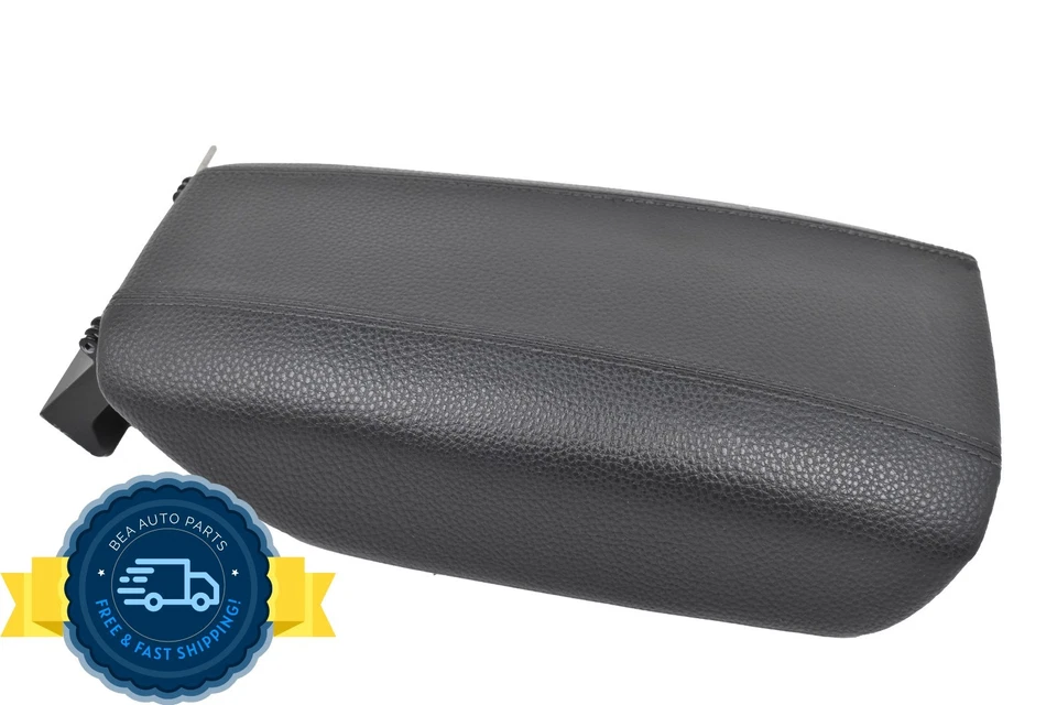 DEFECT 1999 - 2006 沃尔沃 S80 中控台黑色皮革扶手顶盖原始设备制造商 — 第 1/4 张图片