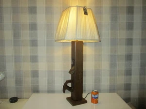 EXTRA LARGE ANTIQUE CARPENTERS PLANE WORKSHOP/MAN CAVE LAMP WITH NEW SHADE - Picture 1 of 6
