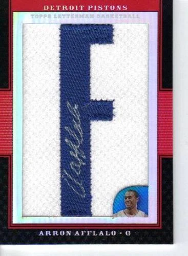 ARRON AFFLALO LETTERMAN AUTO PATCH #01/15 PISTONS RC #1 - Image 1 of 1