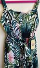 NEW GB Girl Tropical Floral Sleeveless Lined  Flowy  Dress - Size XL Pink Green