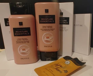 AVON ELASTINE CERAMIDE & BIOTIN MOISTURE ESSENTIALS VOLUME SHAMPOO & CONDITIONER - Picture 1 of 7