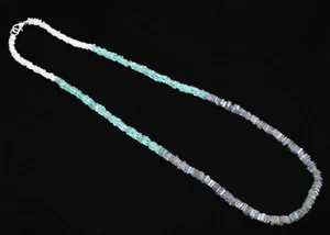 MOST ELEGANT 116.50 CTS NATURAL LABRADORITE, APATITE & MOONSTONE BEADS NECKLACE - Picture 1 of 3