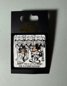 Disney Pin Star Wars Mickey Mouse Short Stormtrooper & Minnie Mouse Leia auf Karte - Bild 1 von 2