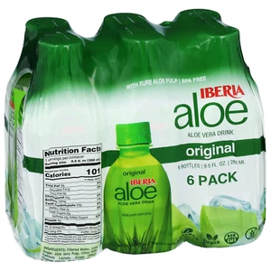 Aloe Vera Saftgetränk mit Fruchtfleisch, Original, 9,5 flüssige Unzen, 6er Pack - Bild 1 von 12