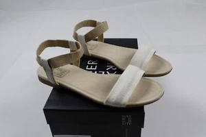 Naturalizer Women's 10M Sanya Sandals Slip On Ankle Strap Open Toe White NEW - Picture 1 of 12