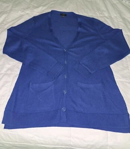 Talbots Royal Blue Boyfriend Cardigan  LS PM - Picture 1 of 4