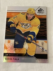 KEVIN FIALA 2018-19 Upper Deck SP Game Used Orange Rainbow SN #064 /148 CARD #84 - Picture 1 of 2