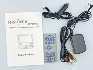 Box and accessories only NO DVD PLAYER Insignia 9" portable DVD player - Picture 1 of 11