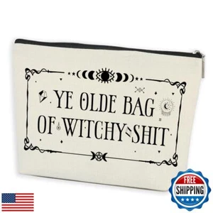 AOZHUO Funny Halloween Make Up Bag Witchy Gifts Halloween Party Favor Witchcr - Picture 1 of 5