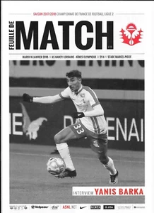 Feuille de match N°11 ASNL - Nîmes Olympique (2017 - 2018) - Ligue 2 - Picture 1 of 1