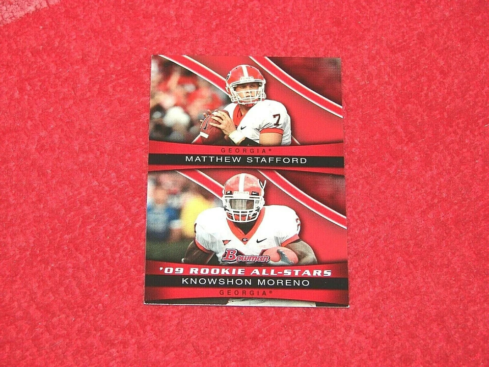 MATTHEW STAFFORD RAMS LIONS 2009 BOWMAN DRAFT ROOKIE ALL-STARS COMBOS (F-2574) - Image 1 of 1