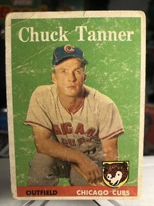 1958 Topps Chuck Tanner Chicago Cubs Set-Break #91 ⭐️ LOW GRADE - Picture 1 of 2