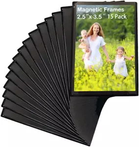 15 Pack Magnet Photo Frame Refrigerator 2.5X3.5,Magnetic Picture Holder, Magneti - Picture 1 of 5