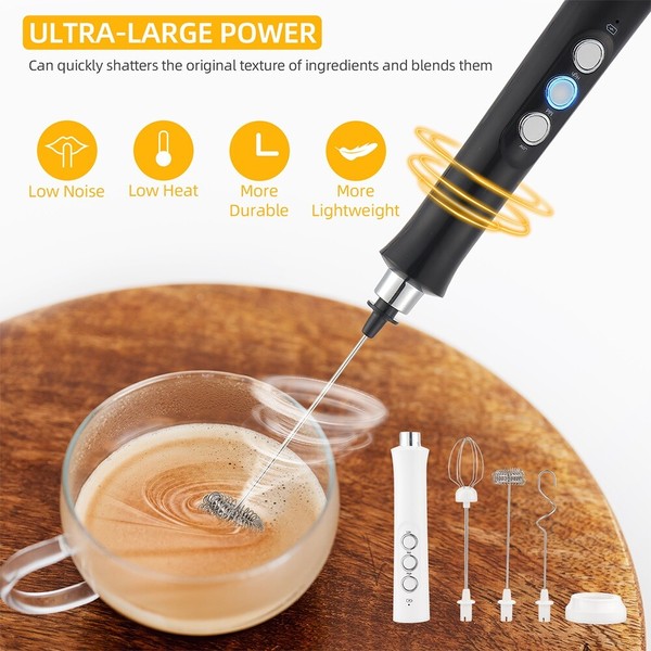 Portable Coffee Milk Frother Electric Egg Beater Handle Mixer Cooking GY Ds Photo Related