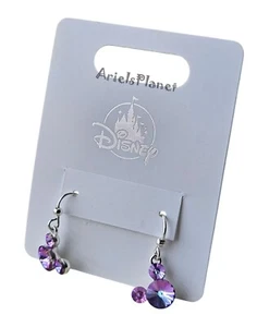 Orecchini pendenti DISNEY PARKS orecchio di Topolino cristallo viola - Foto 1 di 2