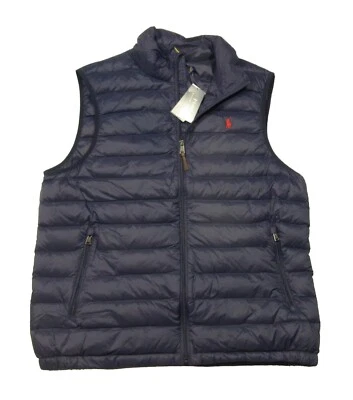 Polo Ralph Lauren Big & Tall Navy Water-Repellent Packable Puffer Vest - Image 1 of 4