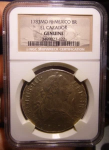 1783-MO FF Mexico 8 Reales El Cazador NGC Certified Genuine Shipwreck Coin - Picture 1 of 4