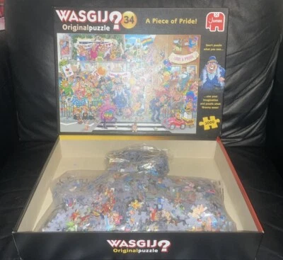 WASGIJ? 34 ORIGINAL 1000 PIECE PUZZLE A PIECE OF PRIDE! EDGE PIECES SEPARATED - Image 1 of 4