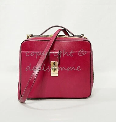 NWT Brahmin Evie Leather Satchel/Shoulder Bag in Fuchsia Topsail - Image 1 of 4