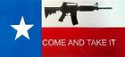 Texas Come and Take it Machine Gun M4 Decal Vinyl Bumper Sticker (3.75"x7.5")