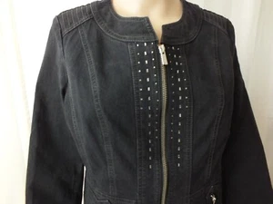 Jacke Bikerjacke S 38 Jeansjacke schwarz - Bild 1 von 4