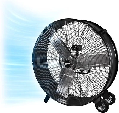 Comfort Zone 30" Industrial Warehouse Direct-Drive Drum Fan - Image 1 of 4